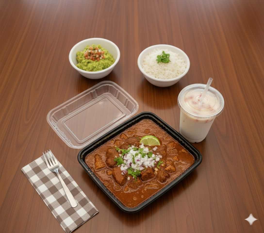 Chicken birria with consommé