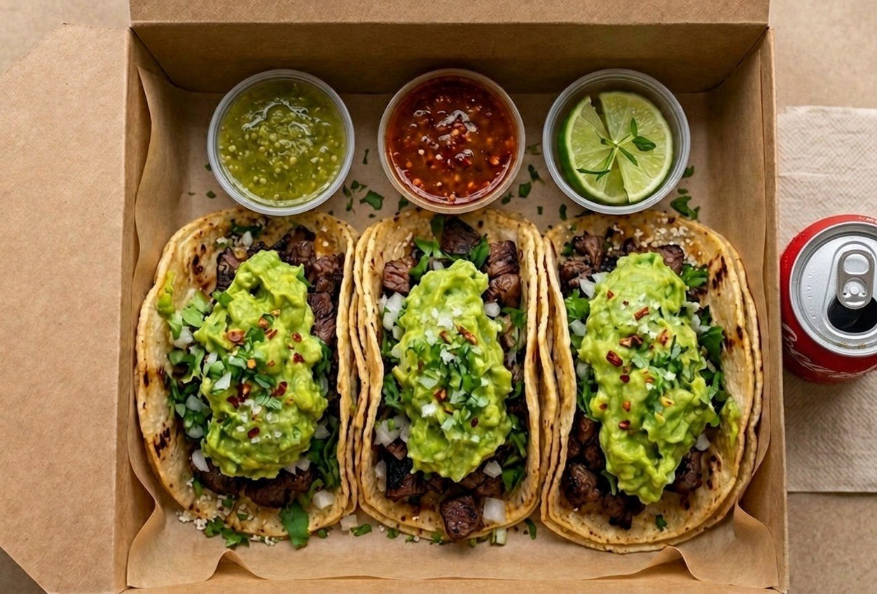 Combo 3 Asada con soda de lata — TACO TACO