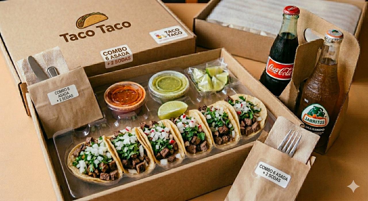 Foto real del menú TACO TACO